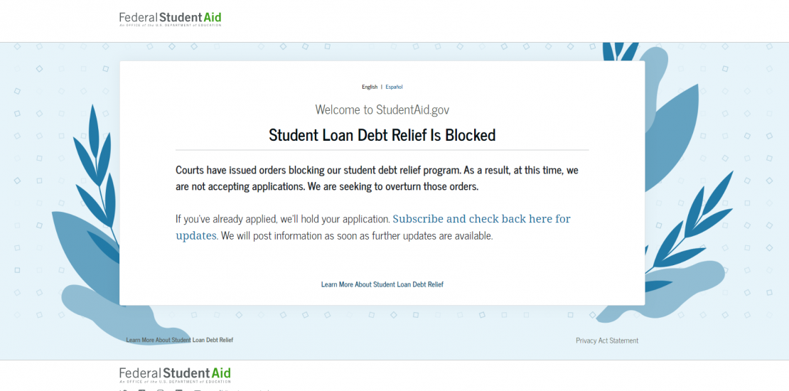 BLANKET STUDENT LOAN FORGIVENESS VACATED BY UNITED STATES DISTRICT COURT FOR THE NORTHERN DISTRICT OF TEXAS